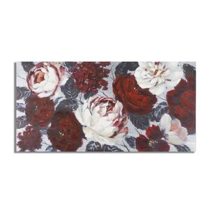 Vászon kép, pünkösdi rózsák, 120x60 cm piros, fehér, sötétzöld - ROSES2 - Butopêa kép