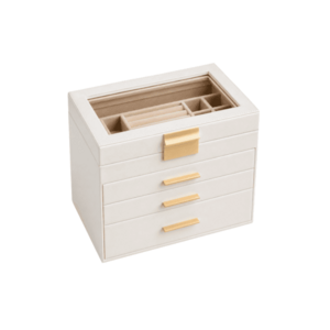 Ékszerdoboz ELEGANT CASE 25, 1x21, 5x15, 3 cm öko bőrből, bézs kép