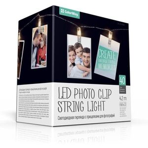 ColorWay CW-LCP-40L42B, Parti fotócsipeszek, 20x LED, 4, 2 m, 3x AA kép