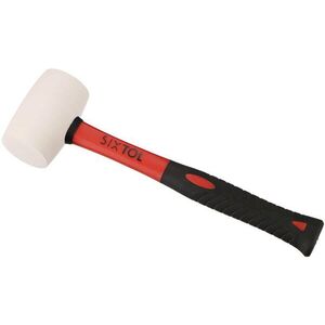 SIXTOL TPR HAMMER Gumikalapács, fehér, üvegszálas nyél, 220 g kép
