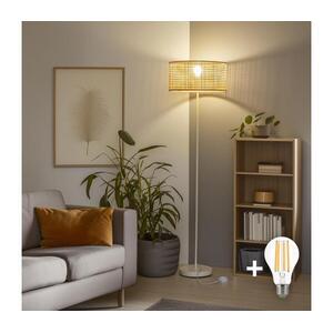 Brilagi - LED állólámpa CERIA 1xE27/40W/230V átm. 40 cm bambusz/fehér EG300182+EG781161 kép