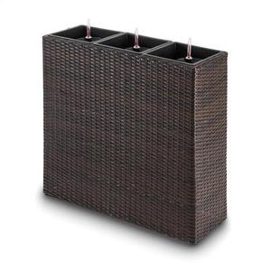Blumfeldt Triumflor Hydro hármas virágtartó, 80x78x29 cm, öntözés, polyrattan kép