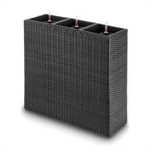 Blumfeldt Triumflor Hydro hármas virágtartó, 80x78x29 cm, öntözés, polyrattan, antracit kép