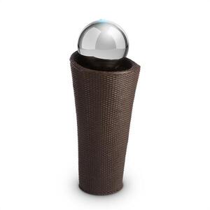 Blumfeldt Belice kerti szökőkút, dekoráció, LED, polyrattan, 22 cm gömb, nemesacél kép