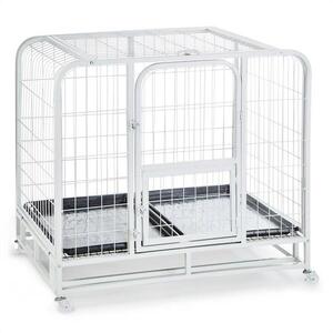 OneConcept Hundeinternat, ketrec kutyának, 104x78x102cm, PVC kád, fém kép