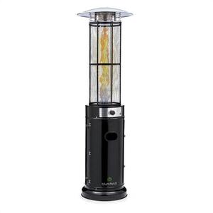 Blumfeldt Goldflame V2A, hősugárzó a teraszra, kinti hősugárzó, fekete kép