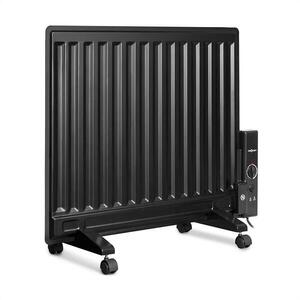 OneConcept Wallander olajradiátor, 600W, termosztát, olajfűtés, ultra lapos, fekete kép