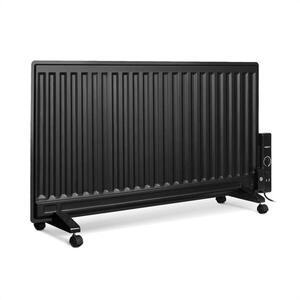 OneConcept Wallander olajradiátor, 1000W, termosztát, olajfűtés, ultra lapos, fekete kép