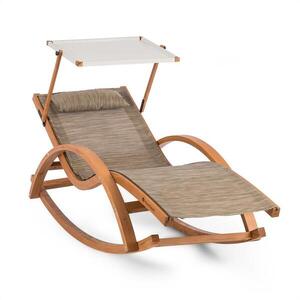 Blumfeldt Malibu, hintaágy napellenzővel, ComfortMesh, max. 150 kg, ellenáll az időjárási viszontagságoknak, krémszínű kép