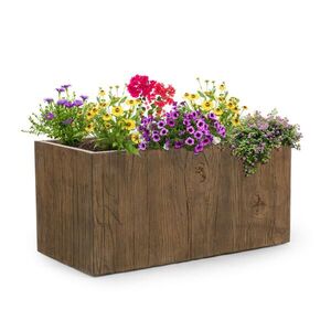 Blumfeldt Timberflor, kaspó, 100 x 45 x 45 cm, üveggyapot, kintre és bentre, barna kép