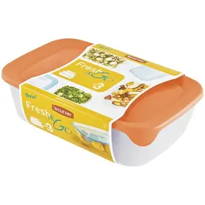 Fresh&Go 249417 3 db-os téglalap alakú szemetes készlet, vegyes színek kép