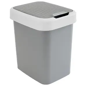 12 literes szemetes, szürke/fehér – 27x22x31, 5 m kép