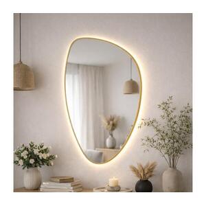 Baltica Design- LED tükör háttérvilágítással STONE FLUID 15W/230V 2700K 92x55 cm IP65 arany. 5904107932736 kép
