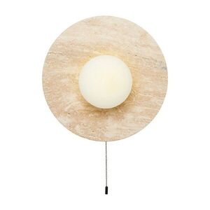 Bézs kő fali lámpa ø 12 cm Hilde – Opviq lights kép