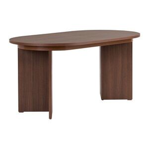 Bővíthető étkezőasztal hosszabbító asztallappal diófa dekorral 90x160 cm Sorell – Kalune Design kép