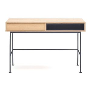 Íróasztal tölgyfa dekoros asztallappal 60x120 cm Yoko – Teulat kép
