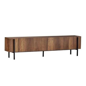 Sötét natúr színű TV-állvány diófa dekorral 180x45x30 cm Nexus – Kalune Design kép