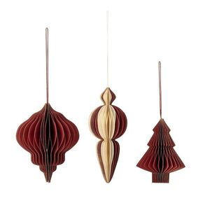 Papír karácsonyfadísz készlet 3 db-os ø 10 cm Tinkle – Bloomingville kép