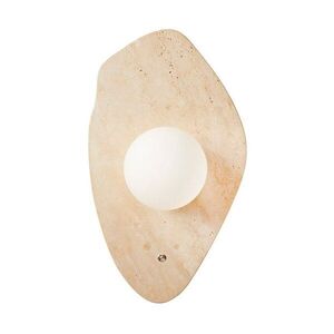 Bézs kő fali lámpa ø 10 cm Hilde – Opviq lights kép
