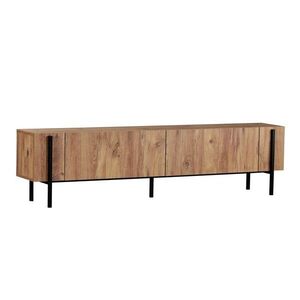 Natúr színű TV-állvány borovi fenyő dekorral 180x45x30 cm Nexus – Kalune Design kép