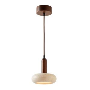Barna-bézs LED függőlámpa kő búrával ø 15 cm Karo – Opviq lights kép
