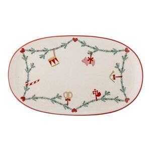 Kőedény tálca karácsonyi mintával 23x38, 5 cm Yule – Bloomingville kép