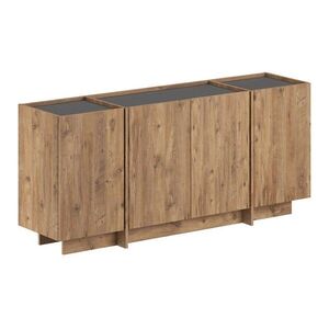 Natúr színű komód kábellyukkal borovi fenyő dekorral 180x80x45 cm Dorma – Kalune Design kép