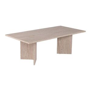 Bézs mérsékelten fényes dohányzóasztal 60x119 cm Sabin – Kalune Design kép