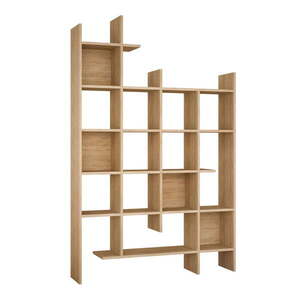 Natúr színű könyvespolc tölgyfa dekorral 122x188 cm Manco – Kalune Design kép