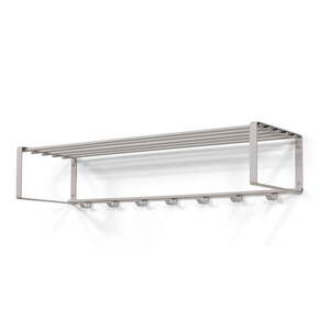 Szürkésbarna fém fali fogas polccal 100 cm Rex – Spinder Design kép
