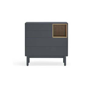 Sötétszürke alacsony komód 90x90 cm Corvo - Teulat kép