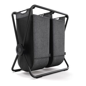 Sötétszürke textil összecsukható szennyeskosár 200 l – simplehuman kép