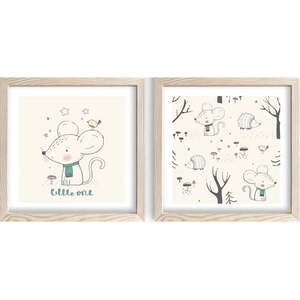Gyerek kép készlet 2 db-os 33x33 cm Little One – Wallity kép