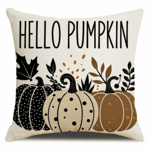 Párnahuzat HELLO PUMPKIN 45x45 cm, bézs kép