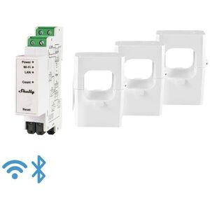 Shelly Pro 3EM Fogyasztásmérő, 3 db 400 A-es áramváltóval, WiFi kép