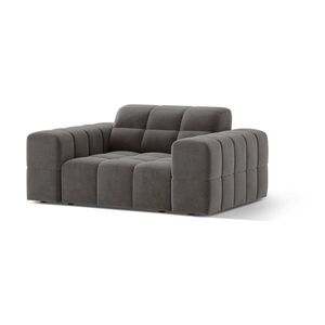 Szürke bársony fotel Chicago – Cosmopolitan Design kép
