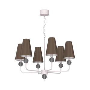 Láncos csillár GRENADA 6xE14/15W/230V barna/krémszínű 9073 kép