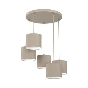 Kábelen függesztett csillár ARDEN 5xE27/15W/230V átm. 58 cm bézs 4232 kép
