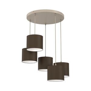 Zsinóros csillár ARDEN 5xE27/15W/230V bézs/barna 4663 kép