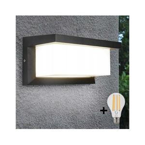 LED Kültéri fali lámpa NEELY 1xE27/9W/230V 3000K IP54 antracit BW0296+BG0287 kép