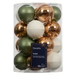 Karácsonyi üveggömbök tubusban 20 db Ø6 cm 9142298 kép