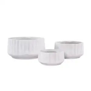 Virágcserép LT14912-3S 22x22x11 P117 fehér kép
