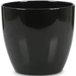 Scheurich kerámia virágcserép 920, ø14cm, fényes fekete kép