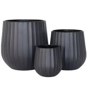 Virágcserép lc5067-3s /12x12x12/fekete kép