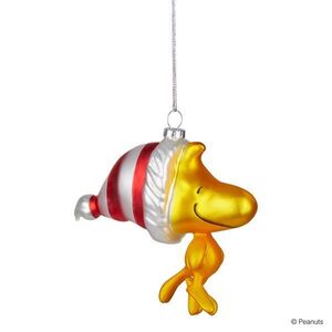 PEANUTS üveg karácsonyfadísz, Woodstock, 10 cm kép