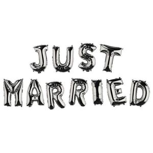 UPPER CLASS fóliás lufi "JUST MARRIED" kép