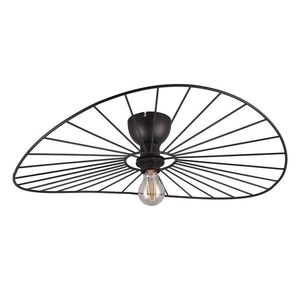 Matt fekete mennyezeti lámpa ø 60 cm Chapeau – Reality kép