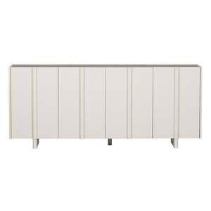 Krémszínű borovi fenyő alacsony moduláris komód 200x85 cm Basu – WOOOD kép