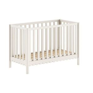 Bézs borovi fenyő babaágy állítható magassággal 60x120 cm Swingo – Vipack kép