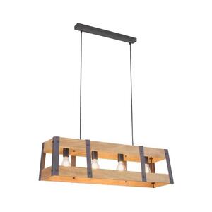 Leuchten Direkt 15721-79 - Csillár zsinóron CRATE 4xE27/60W/230V 15721-79 kép